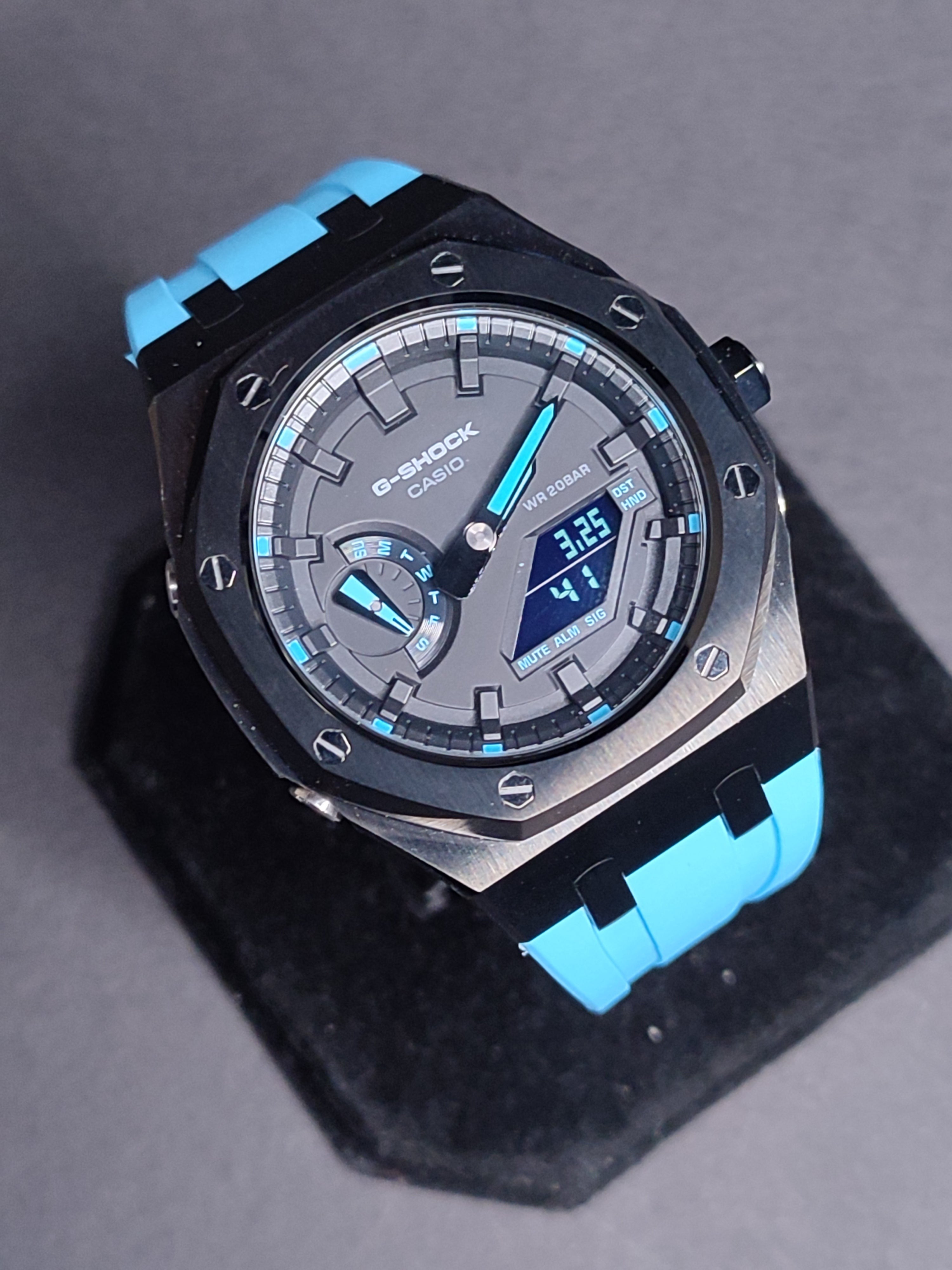 G shock outlet grey and blue