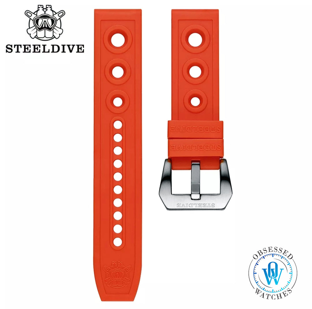 Steeldive Dive Style Rubber Strap 20mm